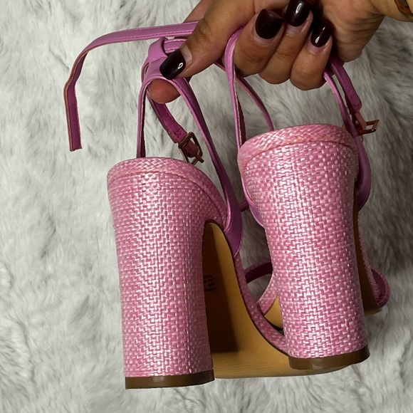 MADELINE SIZE 6 LUNA Pink strappy block heel sandals - Picture 4 of 5